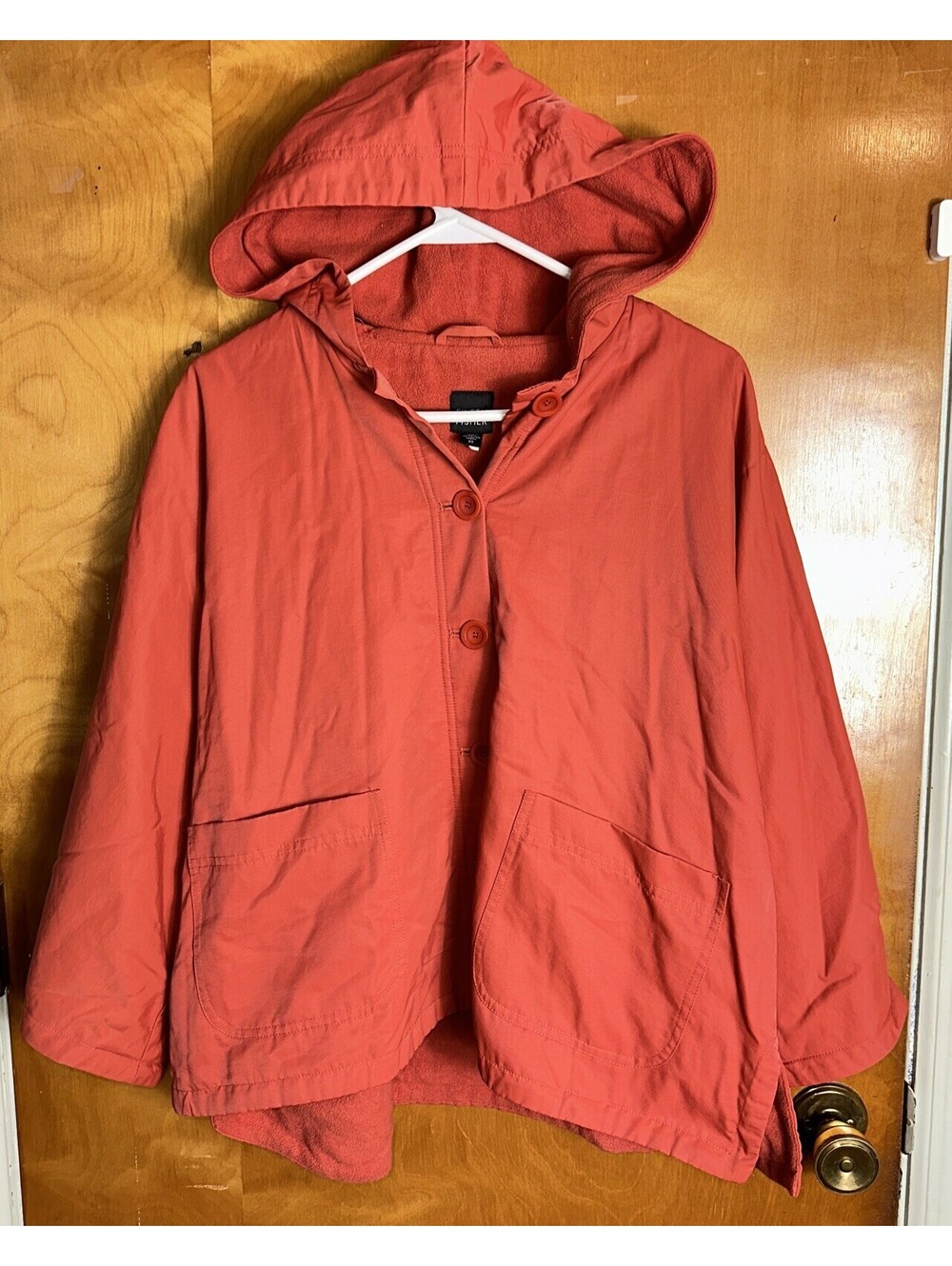 eileen fisher button up jacket windbreaker size xs